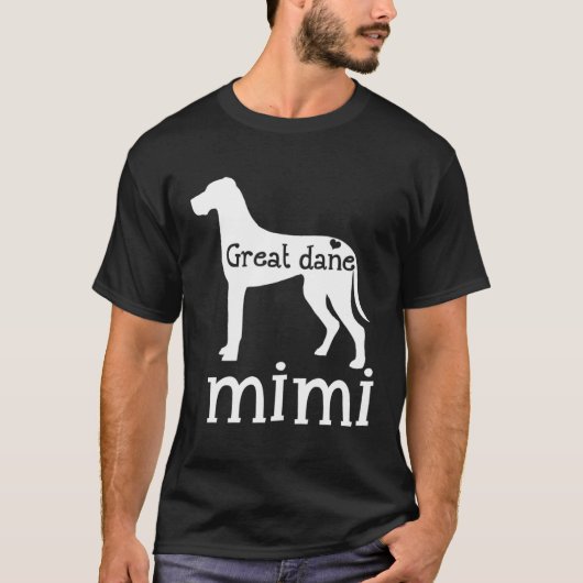 Great Dane Grandma Great Dane Mimi Dog Lover Mothe Tシャツ (正面)