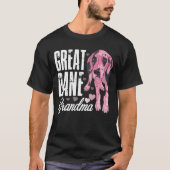 Great Dane Grandma  Mens Womens Great Dane Tシャツ (正面)