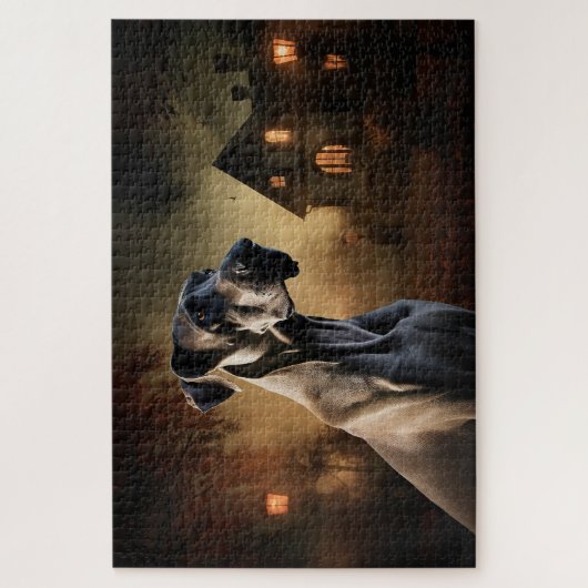 Great Dane Halloween Scary ジグソーパズル (縦)