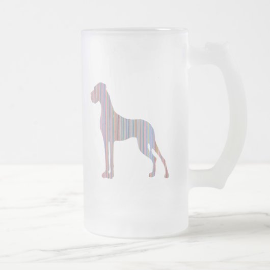 Great Dane in Pastel Colors フロストグラスビールジョッキ (右)