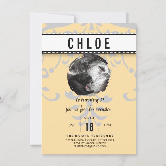 Great Dane Invitation 招待状 (裏面)