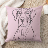 Great Dane Linedrawing  クッション (ブランケット)