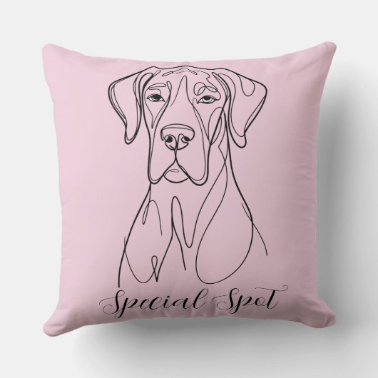 Great Dane Linedrawing  クッション (裏面)