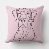 Great Dane Linedrawing  クッション (正面)