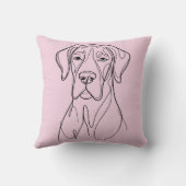 Great Dane Linedrawing  クッション (裏面)