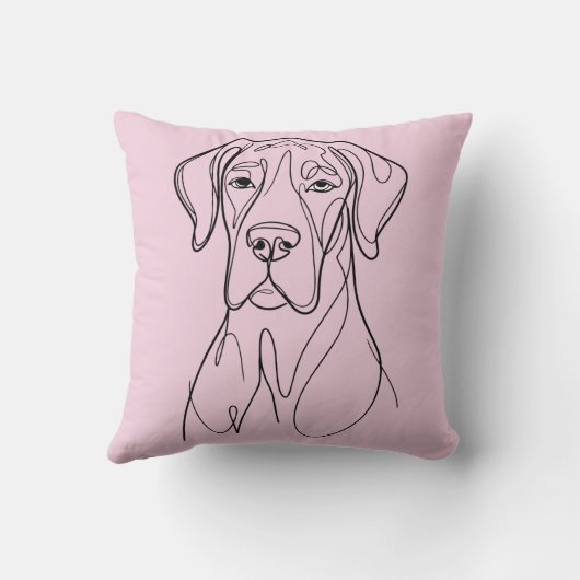 Great Dane Linedrawing クッション (裏面)