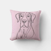 Great Dane Linedrawing  クッション (正面)