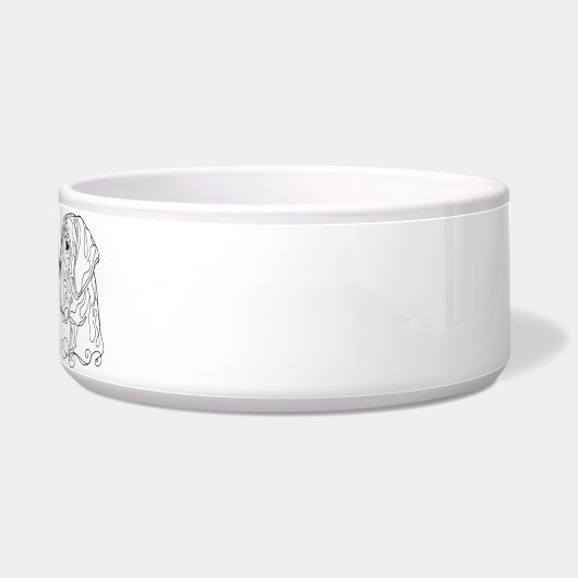 Great Dane Minimalist Line Art personalized bowl ボウル (右)
