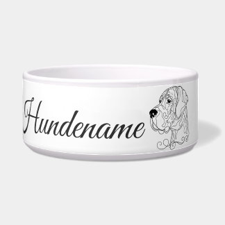 Great Dane Minimalist Line Art personalized bowl ボウル