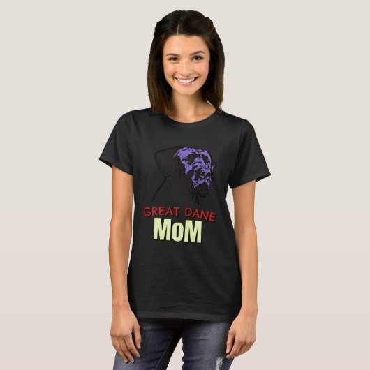 Great Dane Mom Cute Dog Great Dane Tシャツ (正面フル)
