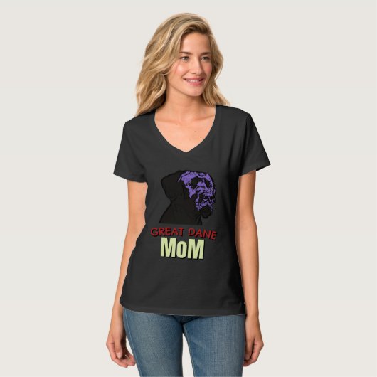 Great Dane Mom Cute Dog Great Dane Tシャツ (正面フル)