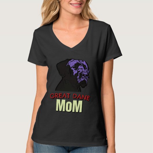 Great Dane Mom Cute Dog Great Dane Tシャツ (正面)