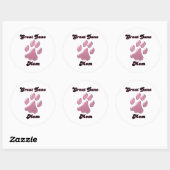 Great Dane Mom Pink Pawprint – ステッカー (シート)