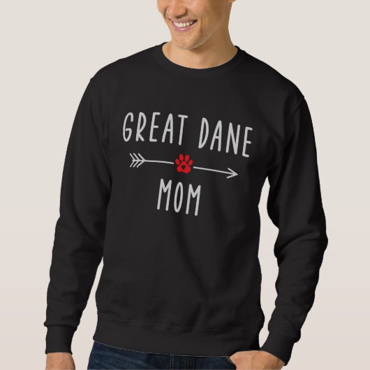 Great Dane Mom  Womens Great Dane Dog   Mama スウェットシャツ (正面)