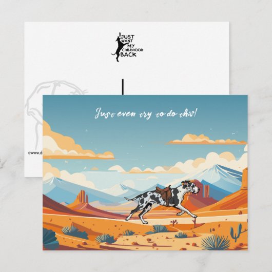 great dane or horse ポストカード (正面/裏面)