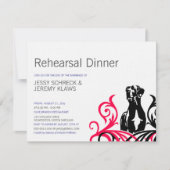 Great Dane pink Rehearsal 招待状 (正面)