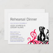 Great Dane pink Rehearsal 招待状 (正面/裏面)