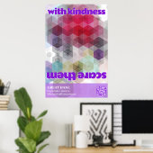 Great Dane Poster Scare them with kindness ポスター (ホームオフィス)