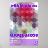 Great Dane Poster Scare them with kindness ポスター (正面)