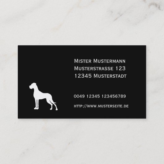 Great Dane Professional good to read Business Card 名刺 (裏面)
