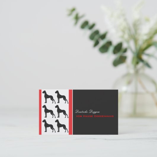Great Dane Professional good to read Business Card 名刺 (スタンド正面)