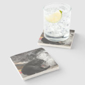Great Dane Puppy Marble Coaster with square images ストーンコースター (横)