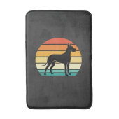 Great Dane Retro Sunset Dog Silhouette バスマット (正面縦)