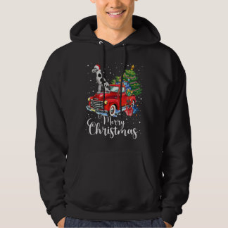 Great Dane Rides Red Truck Christmas Pajama パーカ