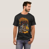 Great Dane Riding Leopard Truck Pumpkin Thanksgivi Tシャツ (正面フル)