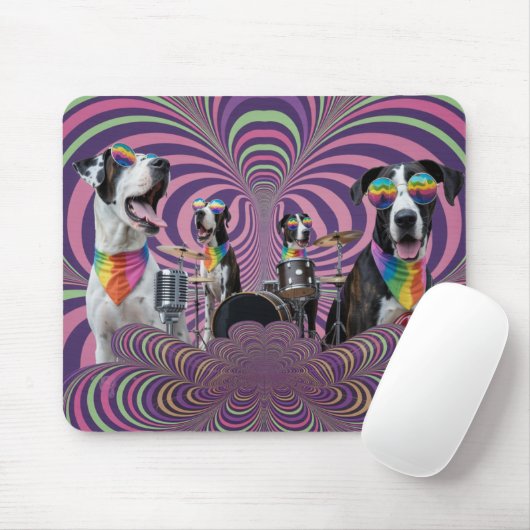 Great Dane Rockers Mousepad マウスパッド (マウス)