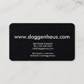 Great Dane silhouette 名刺 (裏面)