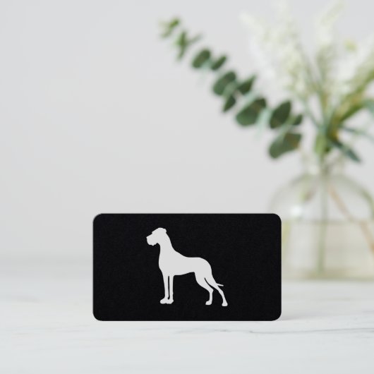 Great Dane silhouette 名刺 (スタンド正面)