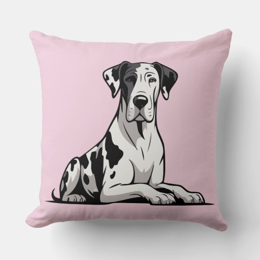 Great Dane Spot  クッション (正面)