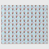 Great Dane Wrapping Paper in Blue ラッピングペーパー (フラット)