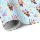 Great Dane Wrapping Paper in Blue ラッピングペーパー (ロールコーナー)