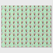 Great Dane Wrapping Paper in Green ラッピングペーパー (フラット)