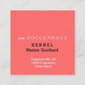 Great Danesの名刺 スクエア名刺 (裏面)