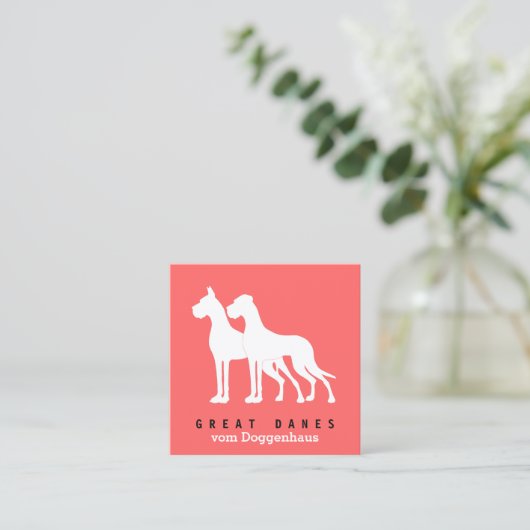 Great Danesの名刺 スクエア名刺 (スタンド正面)