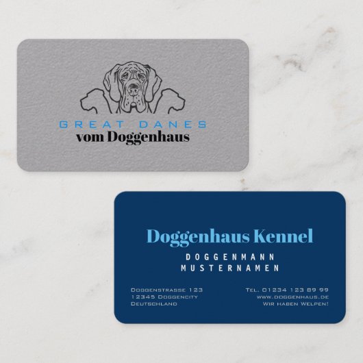 Great Danes Business Cards 名刺 (正面/裏面)