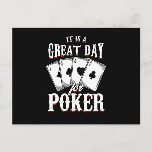 Great Day For Poker Casino Cards Gambler Gift ポストカード (正面)