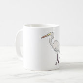Great Egret bird art コーヒーマグカップ (正面左)