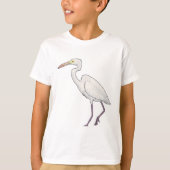 Great Egret bird art Tシャツ (正面)