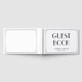 Great Gatsby Art Deco Silver Wedding Guest Book ゲストブック (全面)
