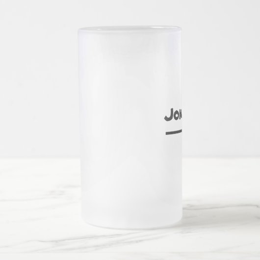 Great Gift Idea Modern Script Name Rustic Classic  フロストグラスビールジョッキ (中央)