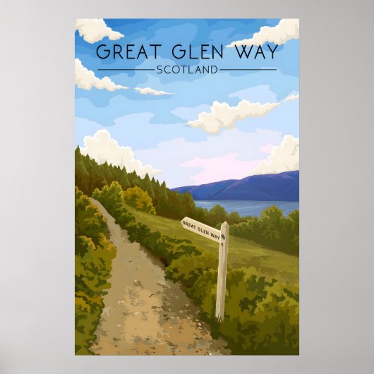 Great Glen Way Scotland Travel Poster ポスター (正面)