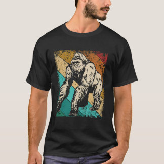 Great Gorilla Retro Silhouette Great Apes Tシャツ