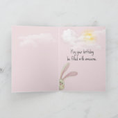 Great Granddaughter Birthday Bunny On Pink カード (内部)