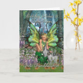 Great Granddaughter Birthday Card - Angelica Fanta カード (黄色い花)