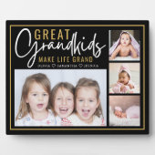 Great Grandkids Make Life Grand 4 Photo Black    フォトプラーク (正面)