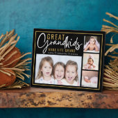 Great Grandkids Make Life Grand 4 Photo Black    フォトプラーク (側面)